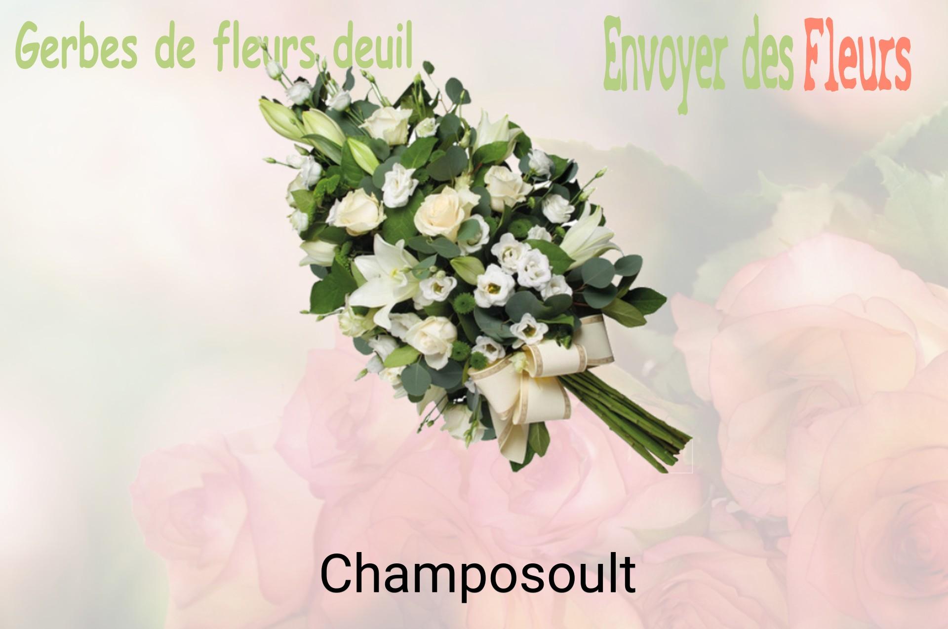 Gerbe de fleurs de deuil livrée à Champosoult